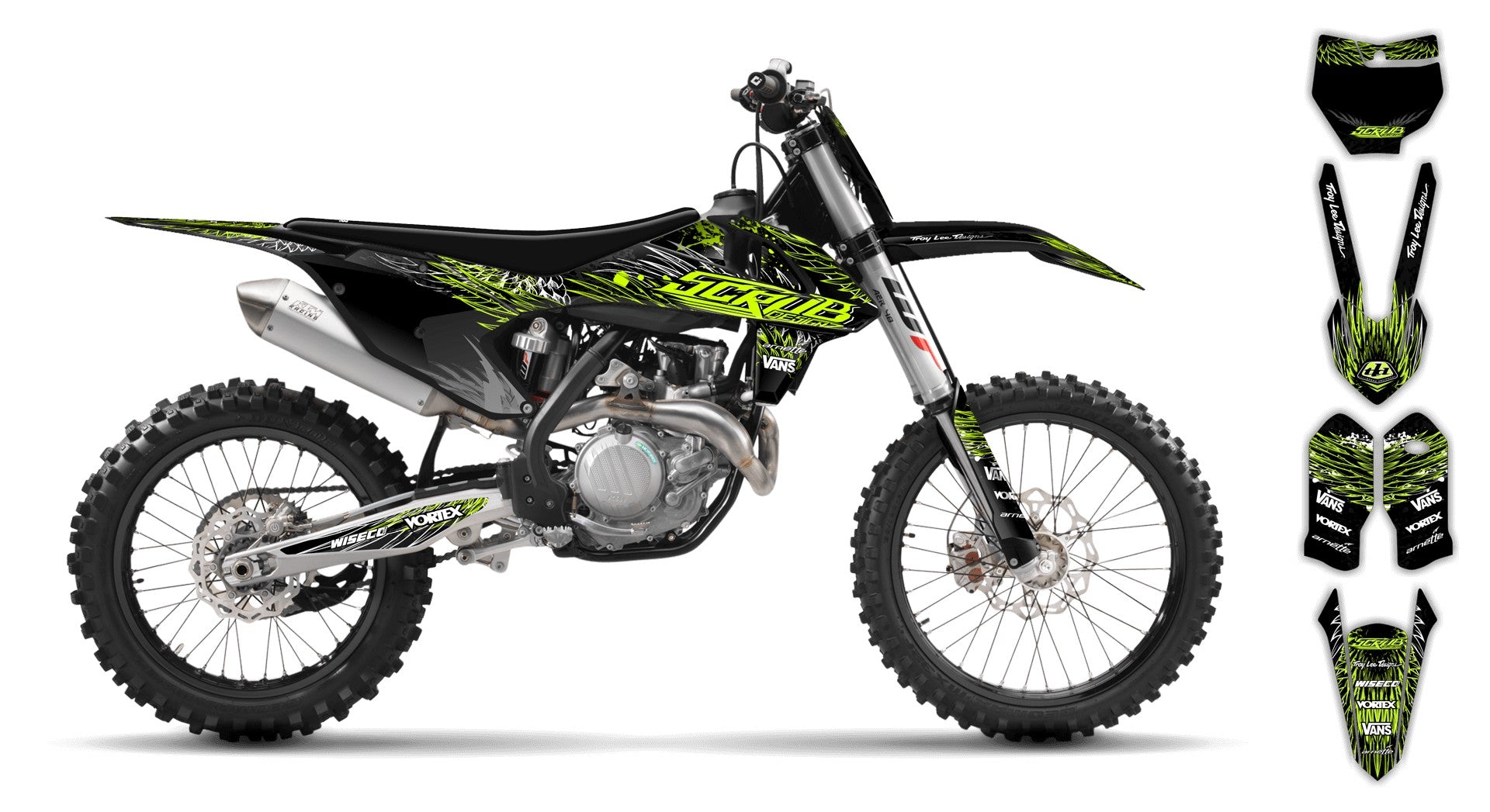 Scrub Designz Dekalkit KTM Raven R3 (Inkl. Eget Namn & Nr) Dekalkit.se