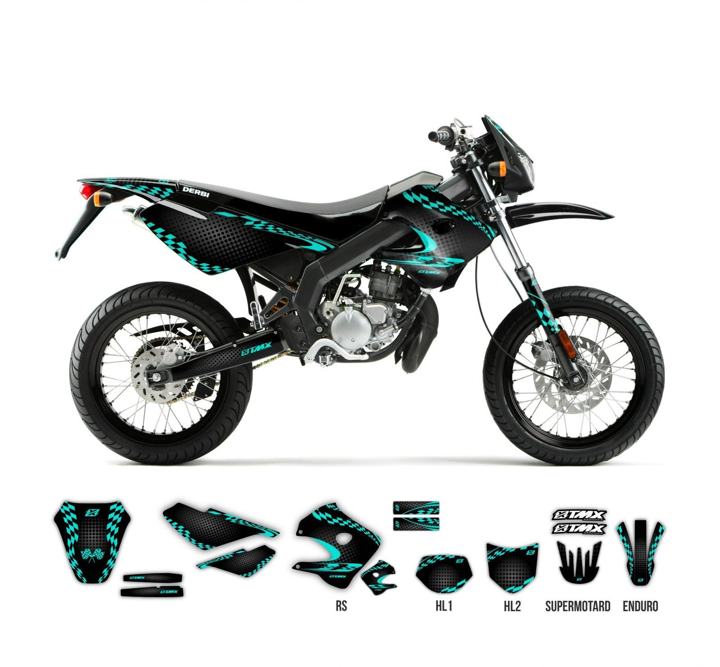 TMX Dekalkit Derbi Senda 50 R/SM Carbon Series