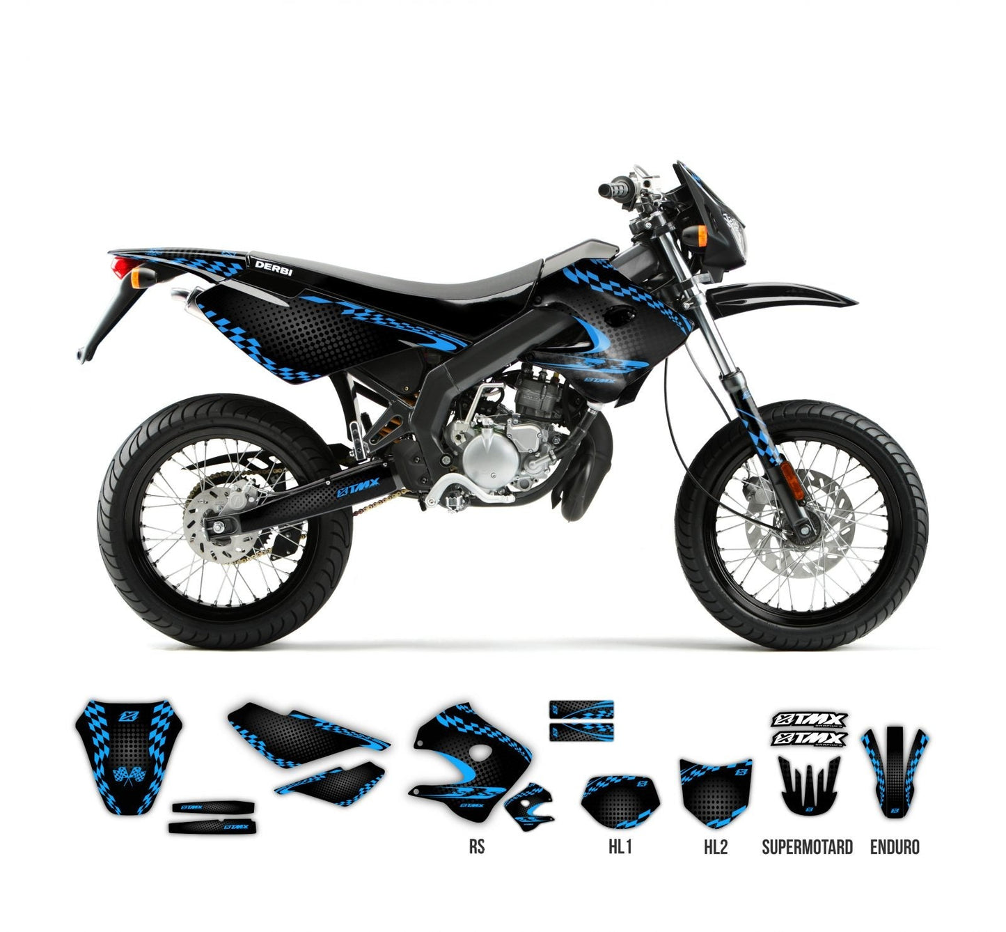 TMX Dekalkit Derbi Senda 50 R/SM Carbon Series