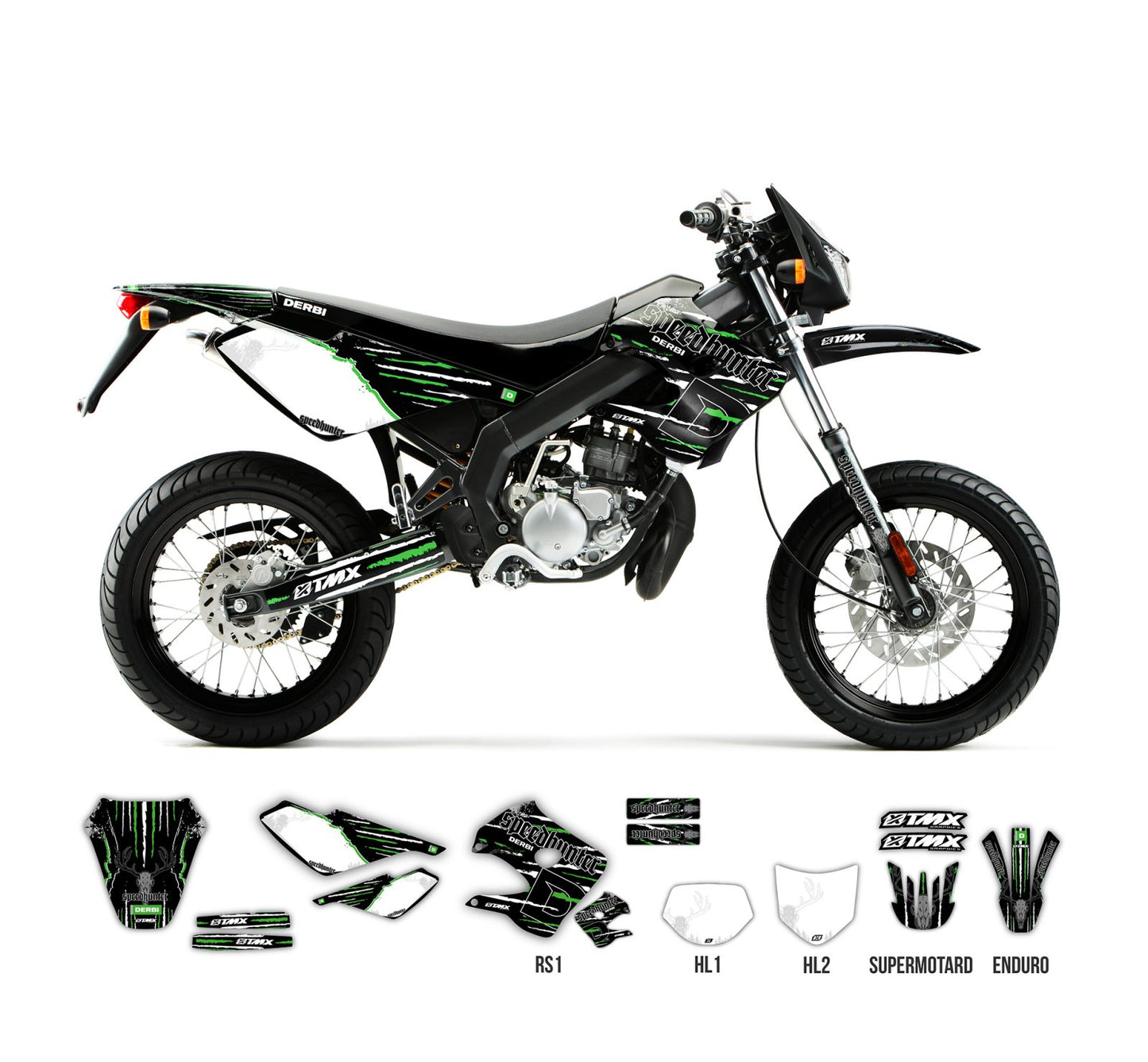 TMX Dekalkit Derbi Senda 50 R/SM Speedhunter Black Edition