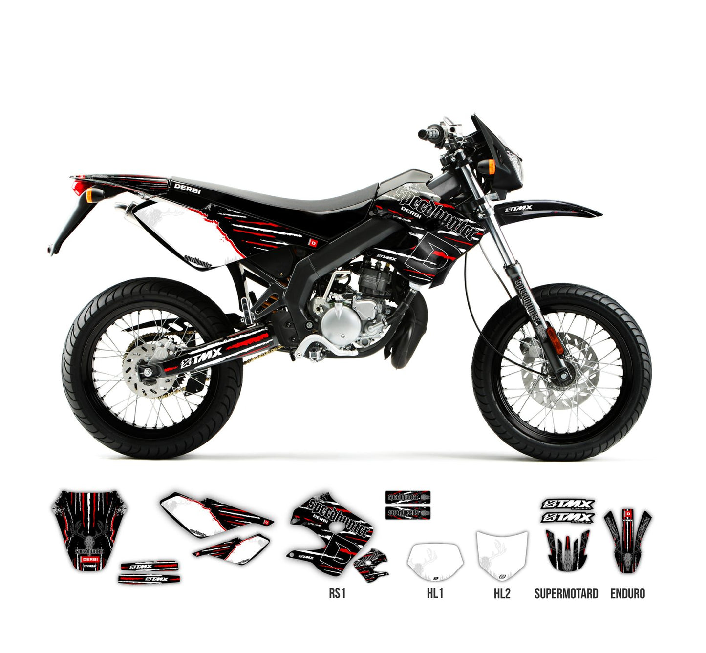 TMX Dekalkit Derbi Senda 50 R/SM Speedhunter Black Edition