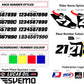 09 Zeronine Dekal Sifferbakgrund KTM Comp Series Blå Bakgrund (Inkl. Eget Namn & Nr)