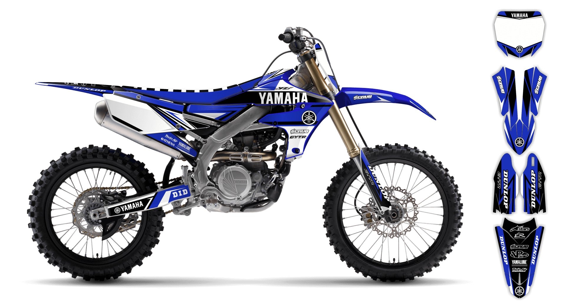 Scrub Designz Dekalkit Yamaha Evolution R2 (Inkl. Eget Namn & Nr