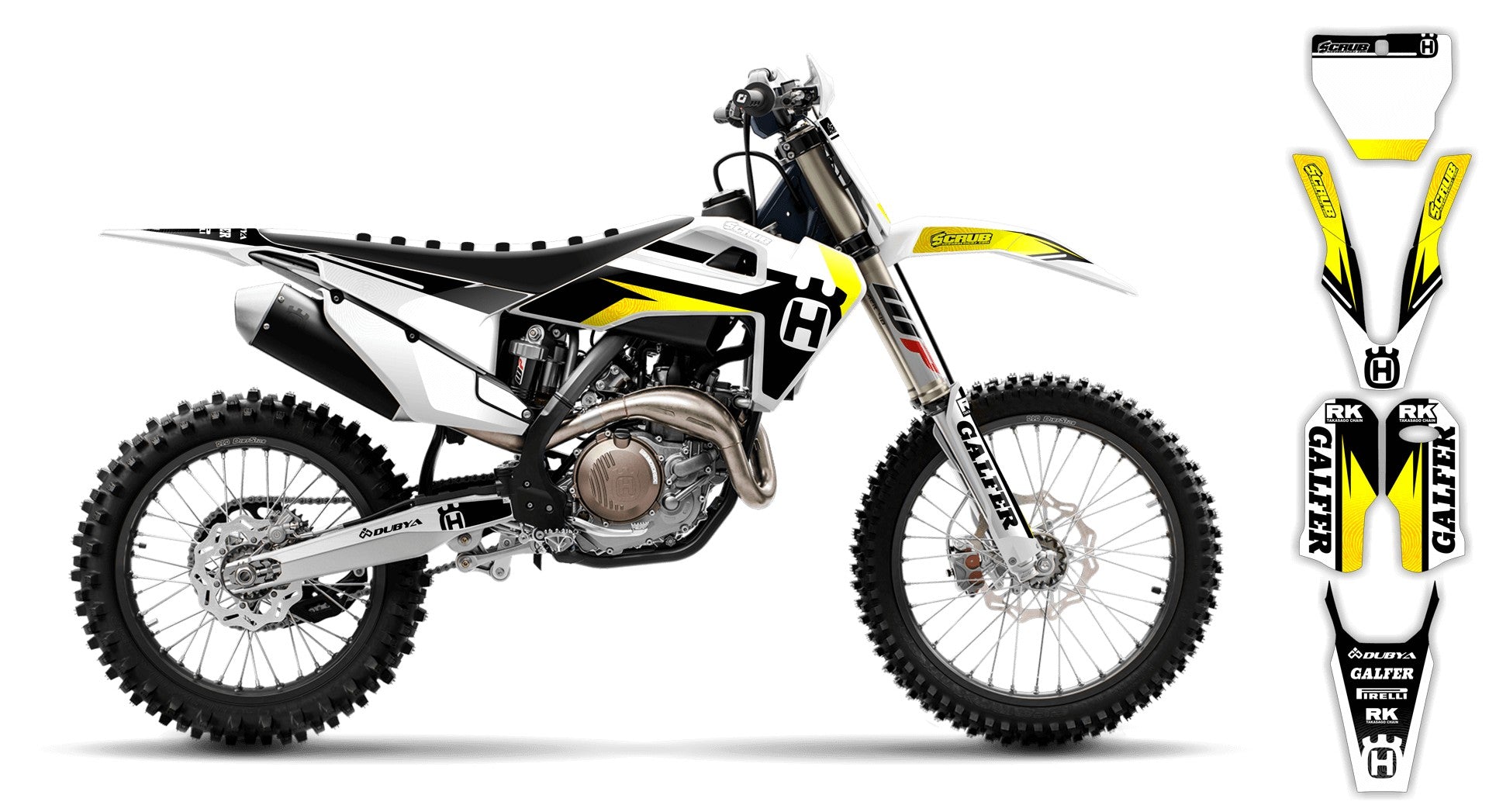 Scrub Designz Dekalkit Husqvarna H11 LE (Inkl. Eget Namn & Nr