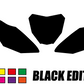 DKLKIT Dekal Sifferbakgrunder 1-Färg Black Edition (Välj Modell) (Inkl. Eget Namn & Nr)
