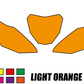 DKLKIT Dekal Sifferbakgrunder 1-Färg Light Orange Edition (Välj Modell) (Inkl. Eget Namn & Nr)