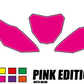 DKLKIT Dekal Sifferbakgrunder 1-Färg Pink Edition (Välj Modell) (Inkl. Eget Namn & Nr)
