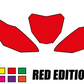 DKLKIT Dekal Sifferbakgrunder 1-Färg Red Edition (Välj Modell) (Inkl. Eget Namn & Nr)