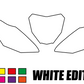 DKLKIT Dekal Sifferbakgrunder 1-Färg White Edition (Välj Modell) (Inkl. Eget Namn & Nr)