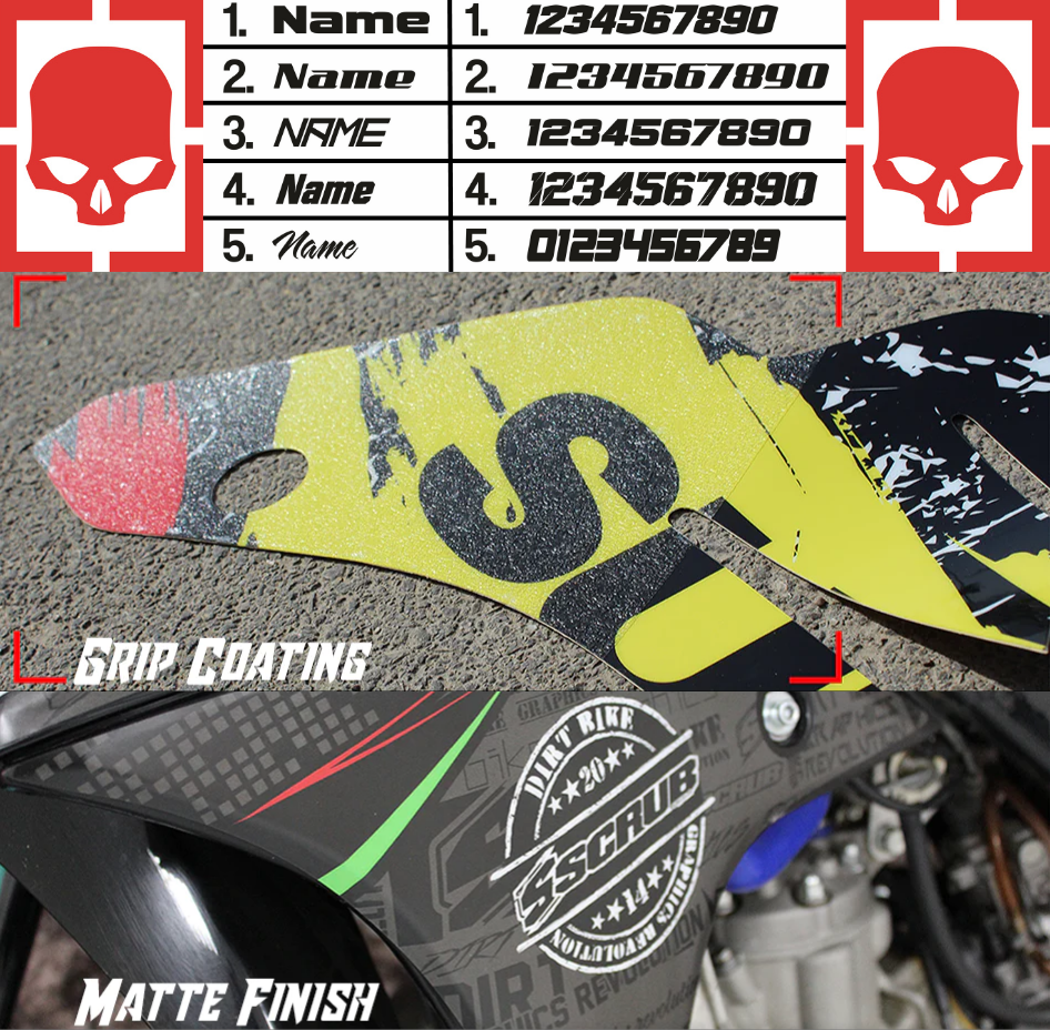 Scrub Designz Dekalkit Yamaha Untine LE (Inkl. Eget Namn & Nr